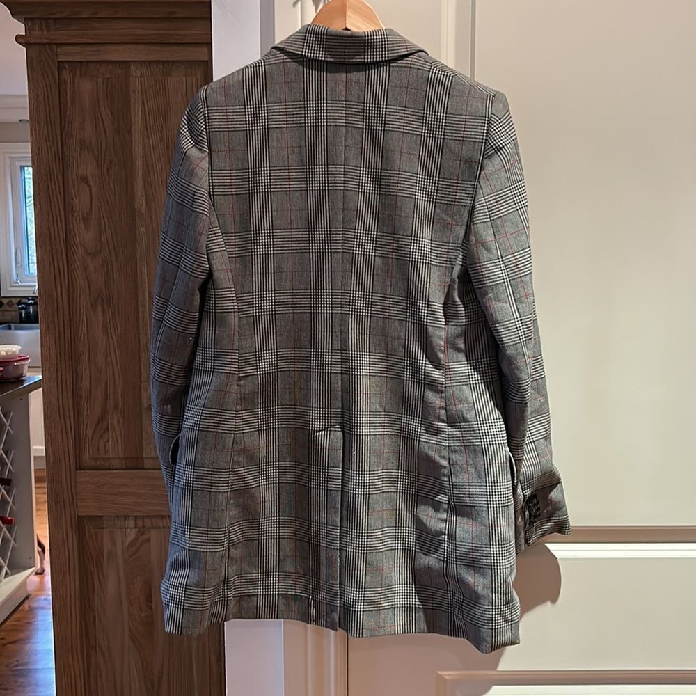 🎀 Wilfred Margaux long plaid blazer peak lapel  4 Aritzia oversized - Picture 12 of 13